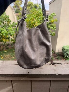 Authentic Frye Melissa Hobo Handbag crossbody Grey purse